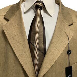 VANETTI LaCOLLEZIONI MEN'S 2 PIECE SUIT ITALIAN SUPERIOR POLYESTER 4B WOOL TOUCH